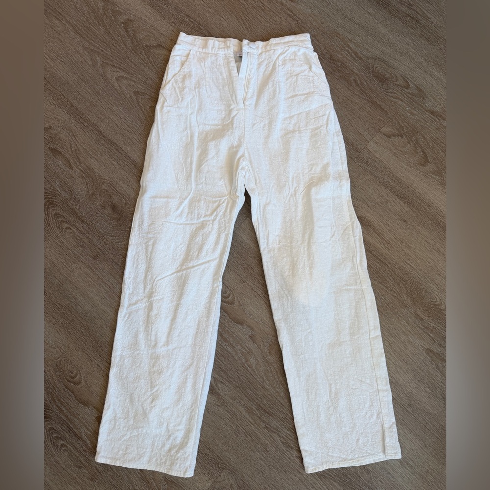 SABO skirt White Linen High-Waist trousers